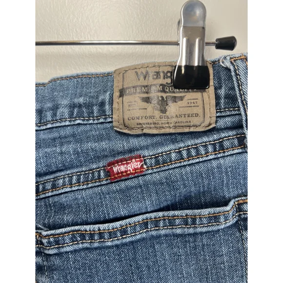 Wrangler Men's Blue Jeans Denim Straight Fit 30x30 Medium Wash Cowboy Ranchers - Picture 7 of 16